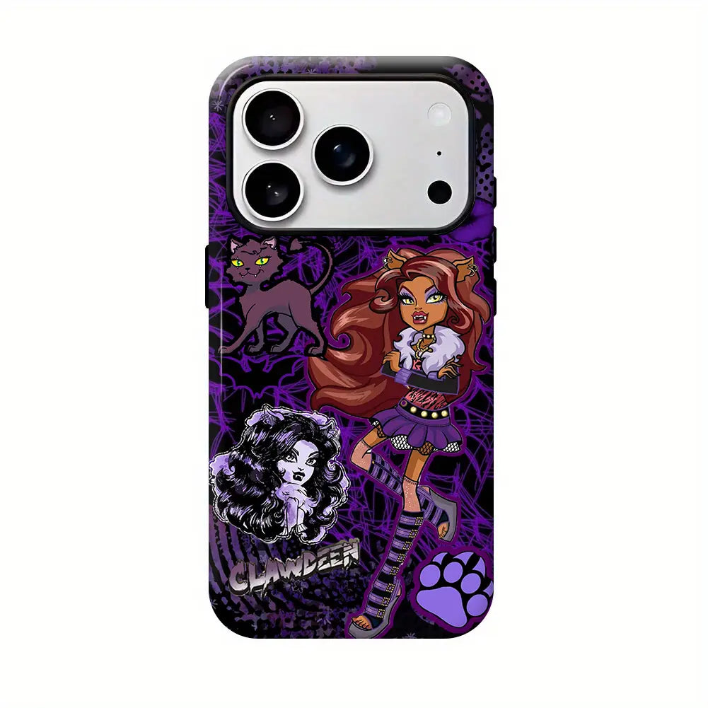 Monster High Characters Tough Phone Case - Perfect Protection for iPhone 16/15/14/13/12/11/17 Pro Max Plus, Ideal for Halloween!