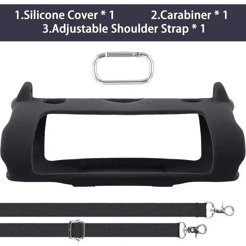 Fadaiqi Waterproof Silicone Case with Shoulder Strap for JBL Charge 6 - Soft, Drop-Proof Sleeve for Outdoor Parties (Includes Case and Speaker)