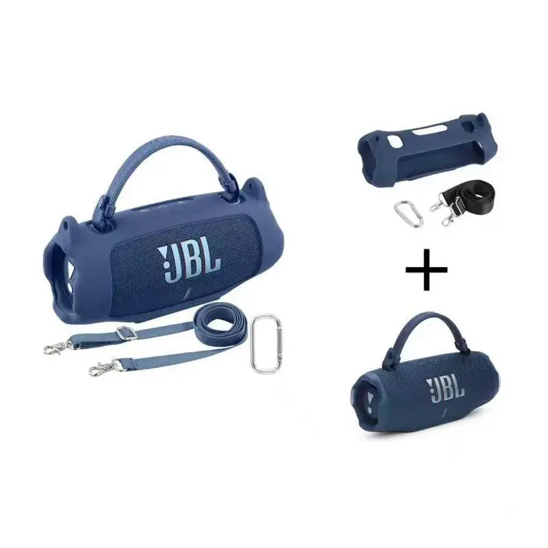 Fadaiqi Waterproof Silicone Case with Shoulder Strap for JBL Charge 6 - Soft, Drop-Proof Sleeve for Outdoor Parties (Includes Case and Speaker)